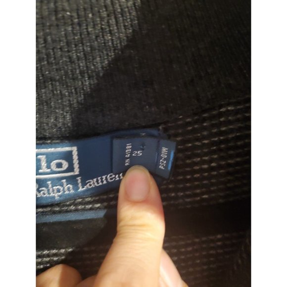 Vtg Polo by Ralph Lauren 100% Merino Wool Collared Quarter Zip Sweater, Size XXL - Picture 6 of 7